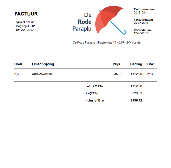 Factuur in uw eigen huisstijl