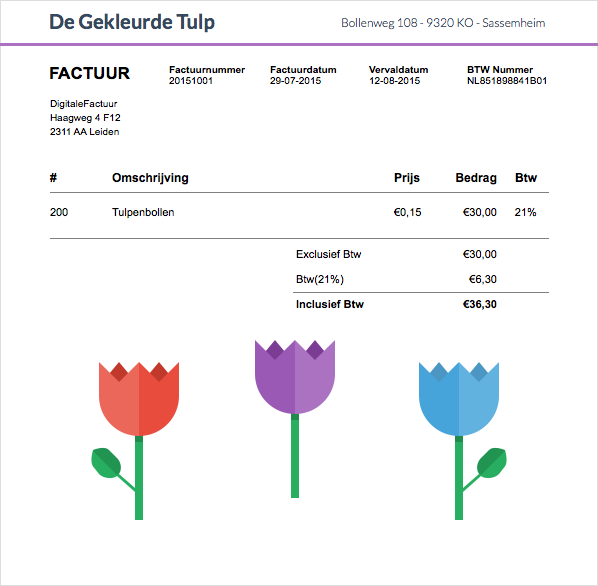 Factuur in uw eigen huisstijl